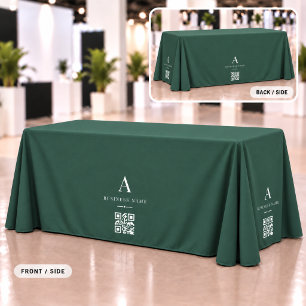 Nappe Bannière de table QR Code Entreprise Verte