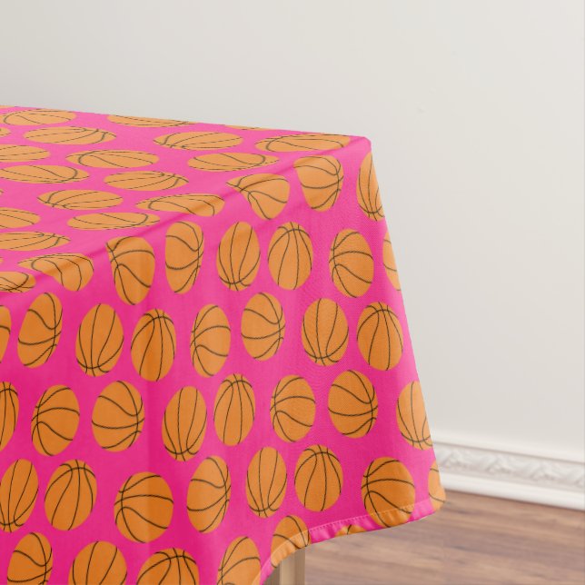 Nappe Basketball Sports Anniversaire fête rose (In Situ)