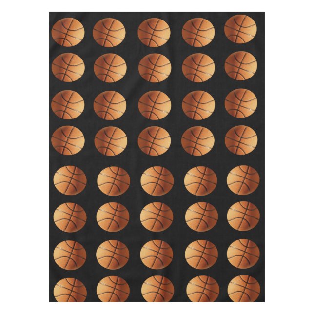 Nappe Basketballs Orange Lumineux Tissu De Table En Coto (Devant)