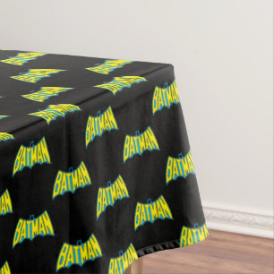 Nappe Batman   Logo Vintage bleu jaune