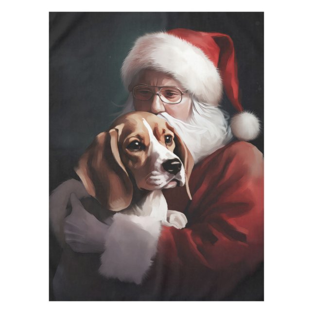 Nappe Beagle avec le Père Noël Festif Noël (Devant)