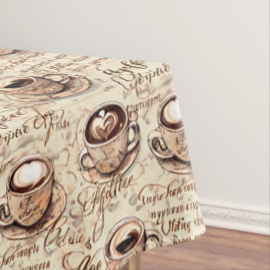 Nappe Beau Motif café Vintage