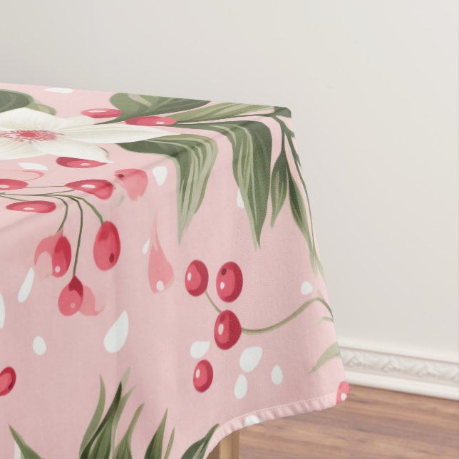 Nappe Beau Shabby Chic rose Noël Berry Floral (In Situ)