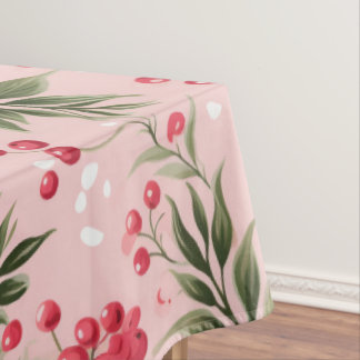 Nappe Beautiful Shabby Chic Pink Christmas Floral Berry
