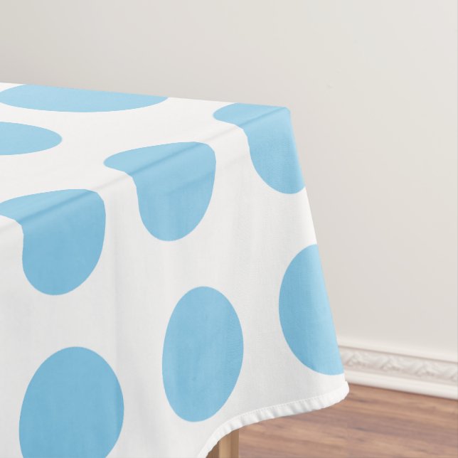 Nappe Bébé bleu sur blanc Grand Pois horizontaux (In Situ)