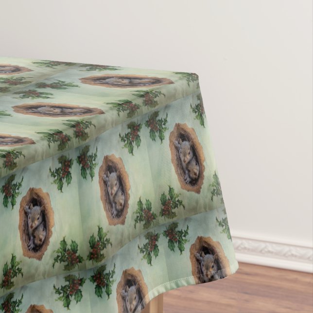 Nappe Bébé écureuils gris Noël (In Situ)