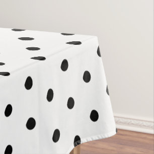 Nappe Belle polka noire blanche motif élégant moderne