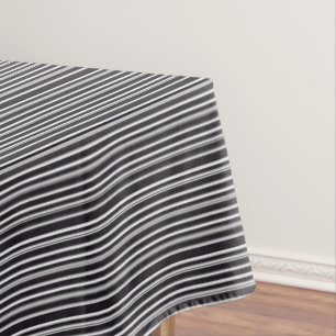 Nappe Belles rayures blanches noires