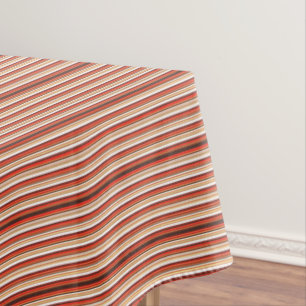 Nappe Belles rayures rouges brun