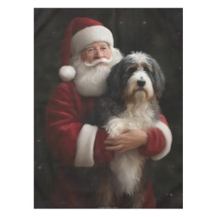 Nappe Bernedoodle avec Noël Festif du Père Noël