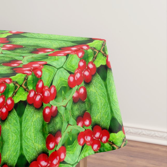 Nappe Berries Rouges À La Raindrops Nature Abstraite (In Situ)