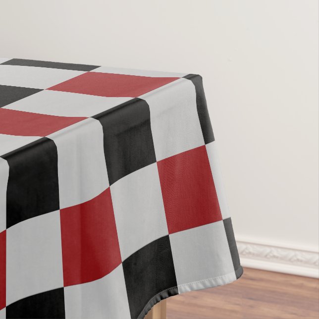 Nappe Black Red Check Tablecloth (In Situ)