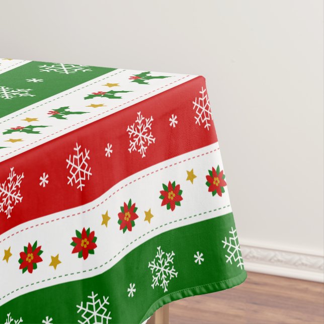 Nappe blanche et rouge verte de Noël (In Situ)