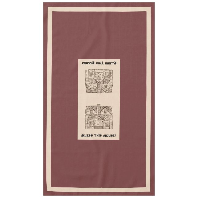Nappe Bless This House avec modèle texte et image 60 x 1 (Devant)