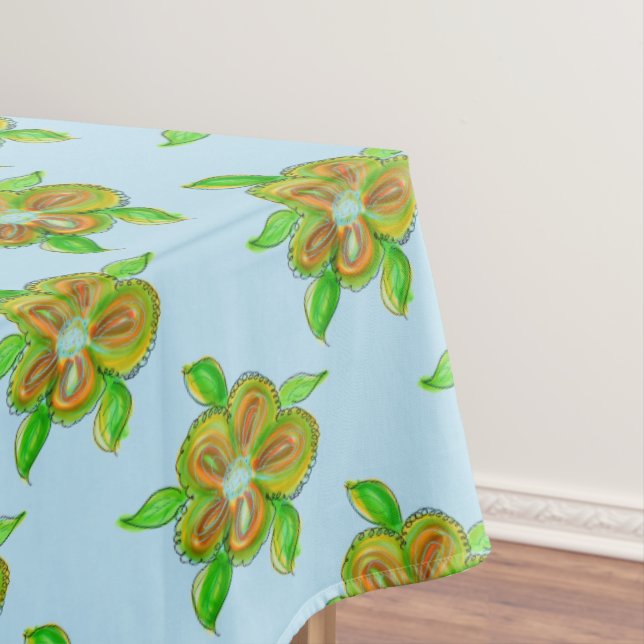 Nappe Bleu Bébé Avec Vert (In Situ)