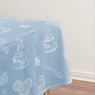 Nappe Bleu bien aéré de temps de thé