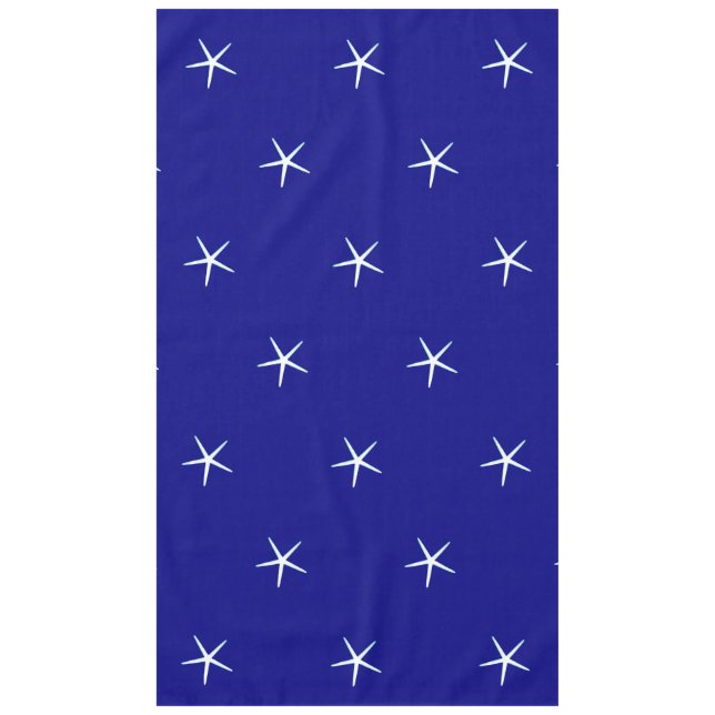 Nappe Bleu blanc Motif Marine Bleu Personnalisé Nautique (Devant)