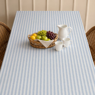 Nappe Bleu clair blanc côtier rayé scandinave délavé