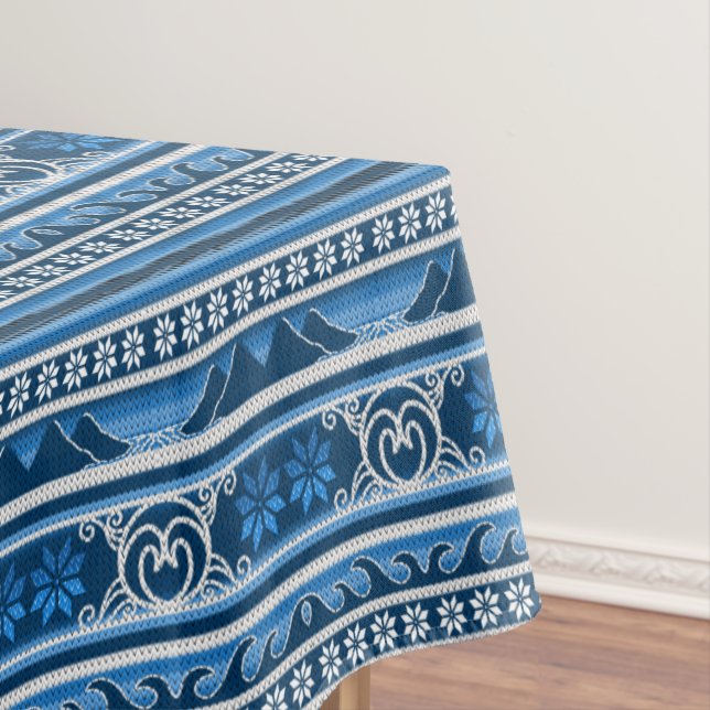Nappe Bleu d'hiver Design nordique (In Situ)