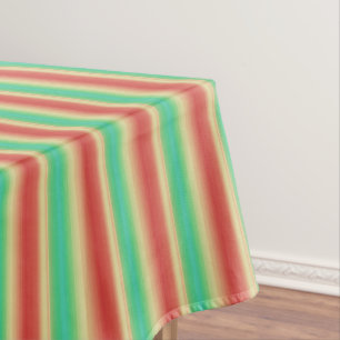 Nappe Bleu rouge jaune vert rayures