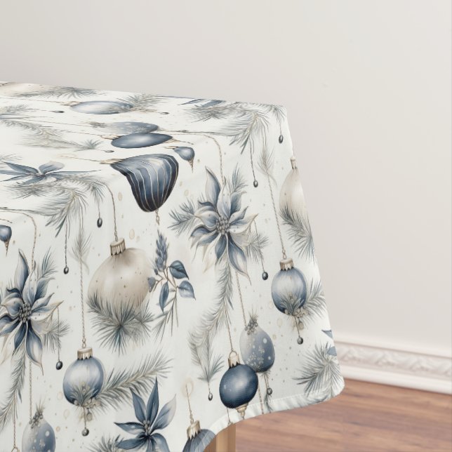 Nappe Bleu sophistiqué Beige & Or Noël (In Situ)