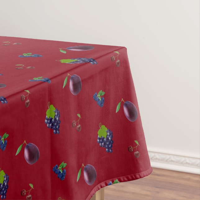 Nappe Bleuets, raisins et fruits pourpres en Bourgogne (In Situ)