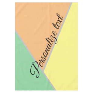 Nappe Bloc de couleurs pastel modernes en menthe et pêch