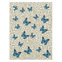 Blue butterfly gold garden