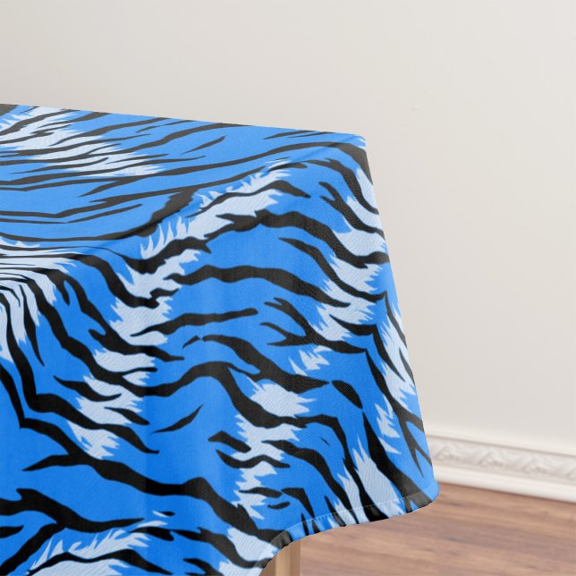 Nappe Blue Tiger Animal Skin Pattern Design  (Créateur téléchargé)