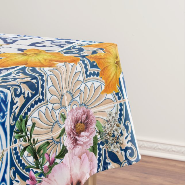 Nappe Blue tiles lemon Mediterranean (In Situ)