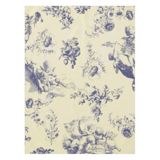 Nappe Blue Toile France Pays Cherub Motif
