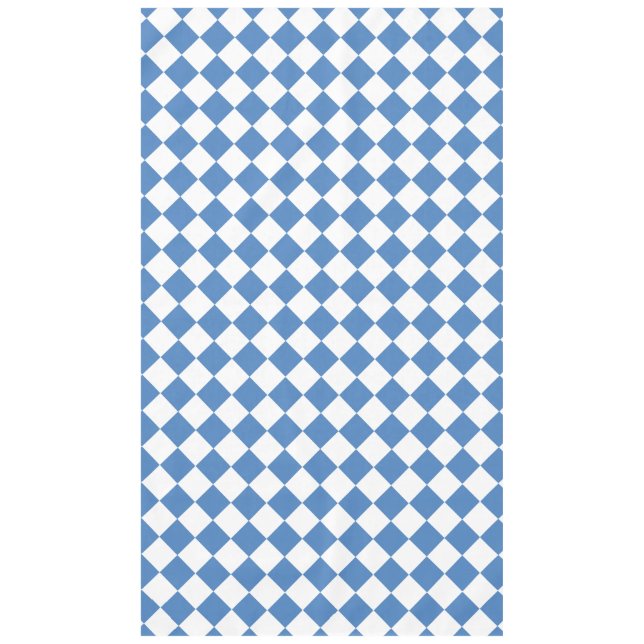 Nappe Blue White Checker Diamond Pattern (Devant)