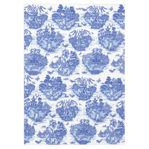Nappe Blue Willow Animal Rabbit Fox Deer Oriental Design