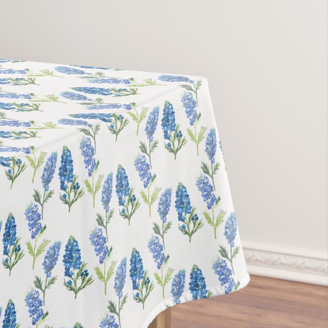 Nappe Bluebonnets Bleu Élégant Moderne Texas Floral (In Situ)