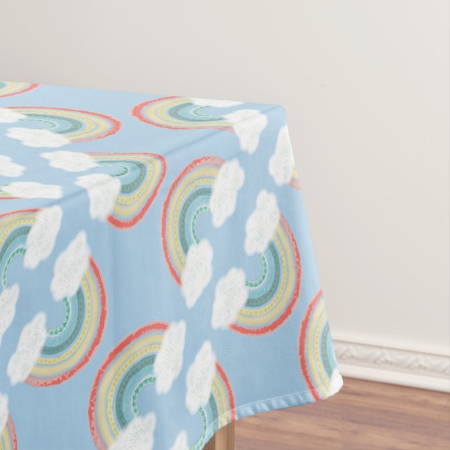 Nappe Boho Arc-en-ciel 1er anniversaire Party Blue Boy K (In Situ)