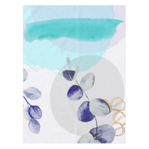 Nappe Boho botanique cyan violet