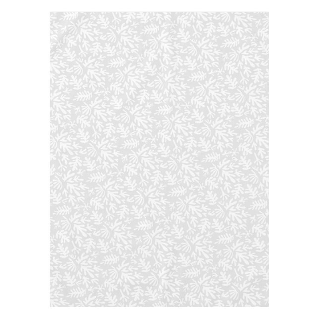 Nappe Boho Matisse Formes Botaniques Motif Gris Blanc (Devant)
