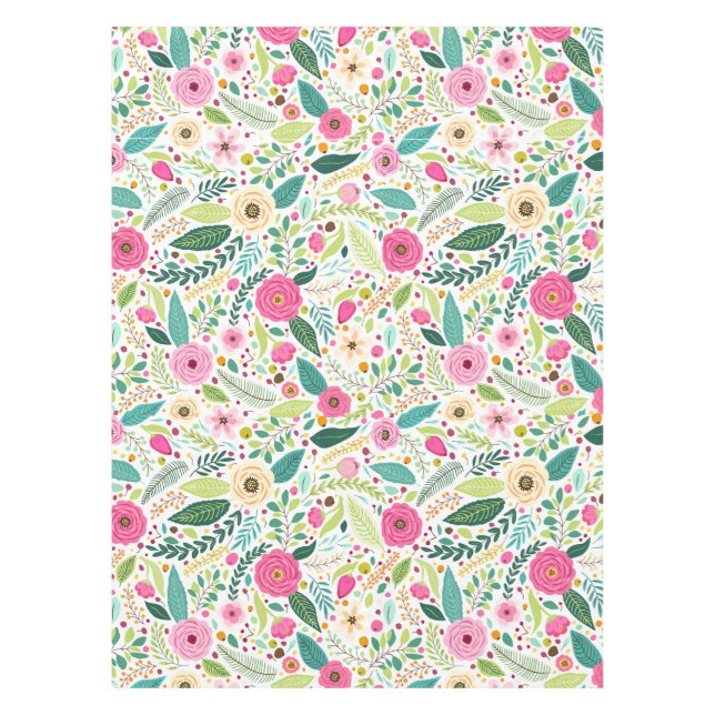 Nappe Boho Whimsical Rosier rose (Devant)