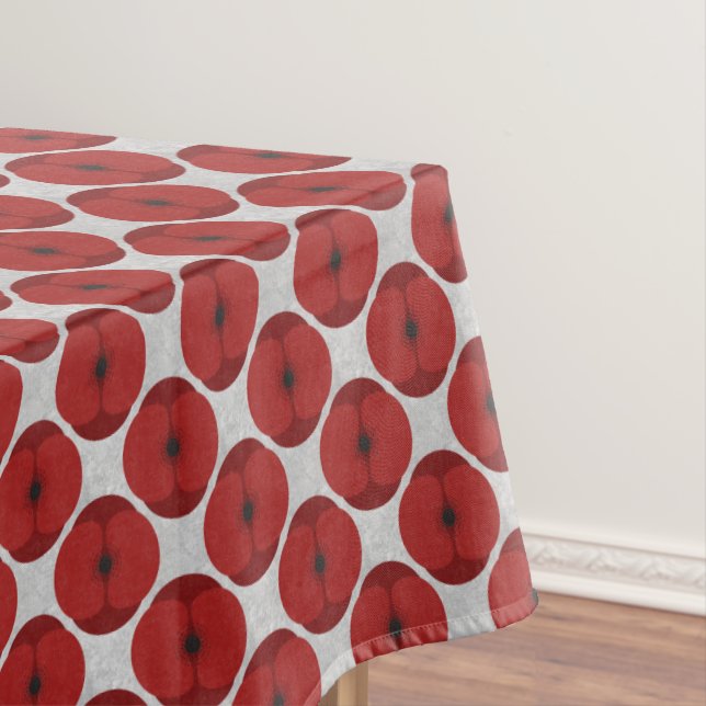 Nappe Bold Minimalist Poppy Textured Floral Red (In Situ)