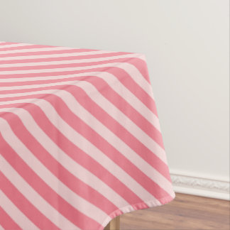Nappe Bonbons rose fraise diagonale rayures motif