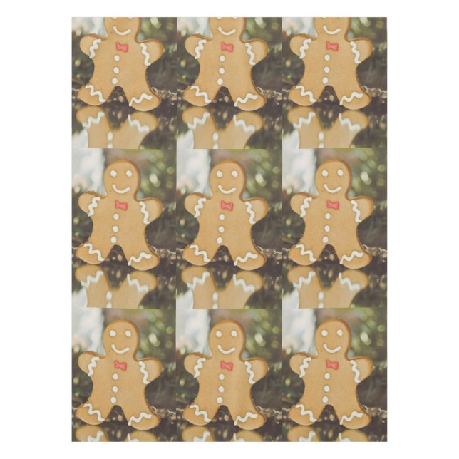 Nappe Bonhomme en pain d'épice de Noël (Devant)