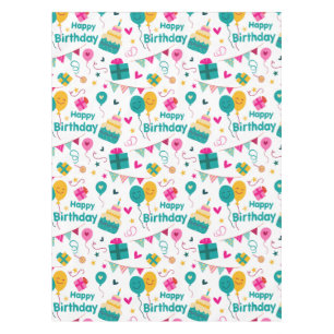 Nappe Bonne impression de gâteau d'anniversaire