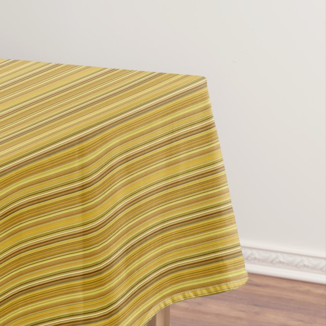 Nappe Bons rayures dorées brun (In Situ)