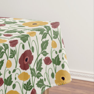 Nappe Botaniques dansantes Burgundy profond Moisson Or