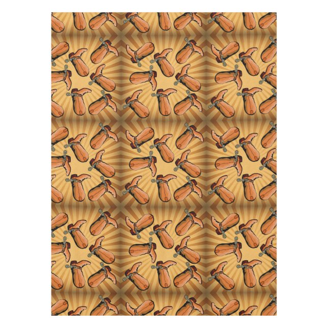 Nappe Bottes de cow-boy en linge de table de l'Ouest (Devant)