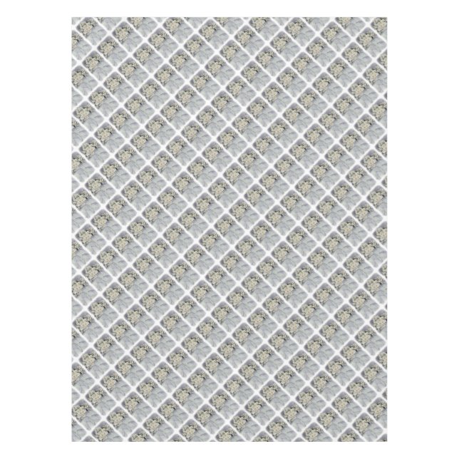 NAPPE BOUQUET DE DATES BLANCHES (Devant)