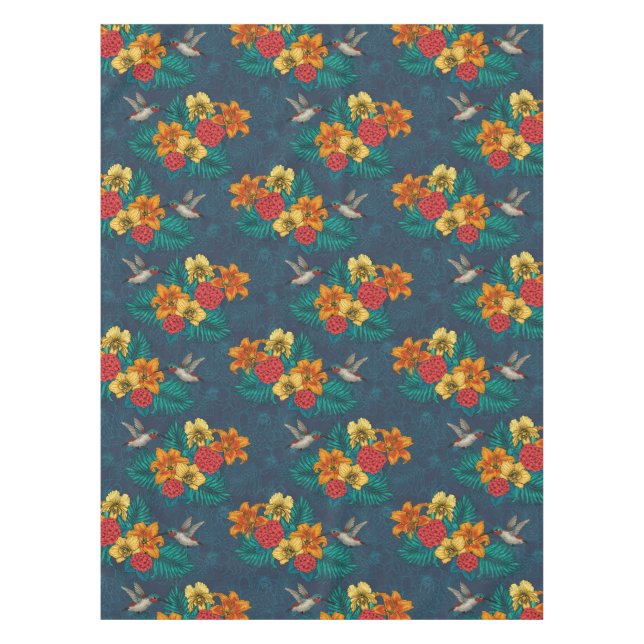 Nappe Bouquet et colibris tropicaux (Devant)