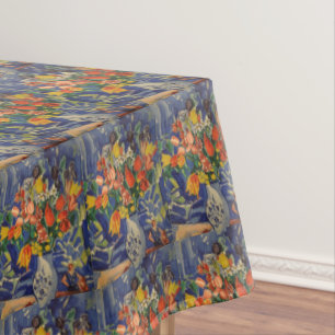 Nappe Bouquet vintage avec figures dans l'Arrière - plan