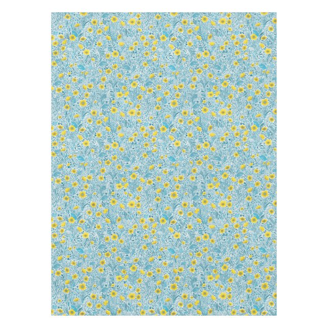 Nappe Boutons jaunes, bleus et blancs (Devant)