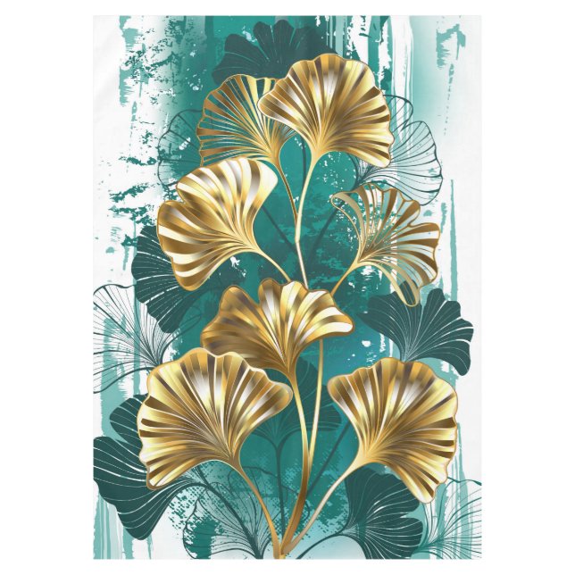 Nappe Branche avec Feuilles d'or Ginko Biloba (Devant)